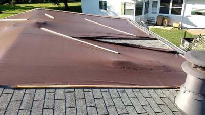 Before and after roof repair in Inverness